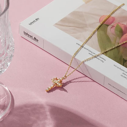 Cross & Crown Necklace